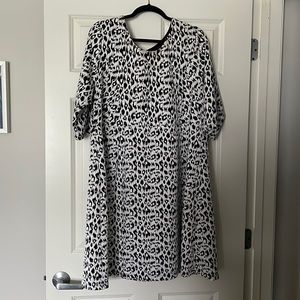 Black and white spotted dress